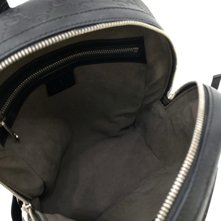 GUCCI グッチ シマ シグネチャーレザーバックパック ブラック GUCCI グッチ シマ シグネチャーレザーバックパック ブラック