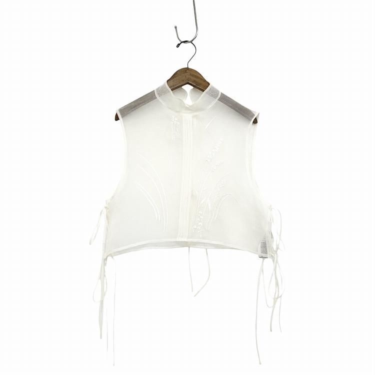Mame Kurogouchi ޥ᥯ Floral Jacquard Sheer Vest 륯ɽ٥ 1 MM21SS-AC023