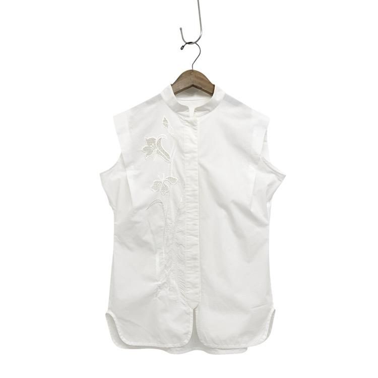 Mame Kurogouchi ޥ᥯ Botanical Embroidery Sleeveless Shirt ɽ֥饦 1 MM21SS-SH012