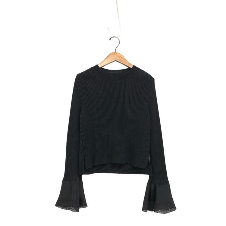Mame Kurogouchi ޥ᥯ Ribbed Knit Top With Laced Cuff 졼ե˥å 2 MM21PS-KN725