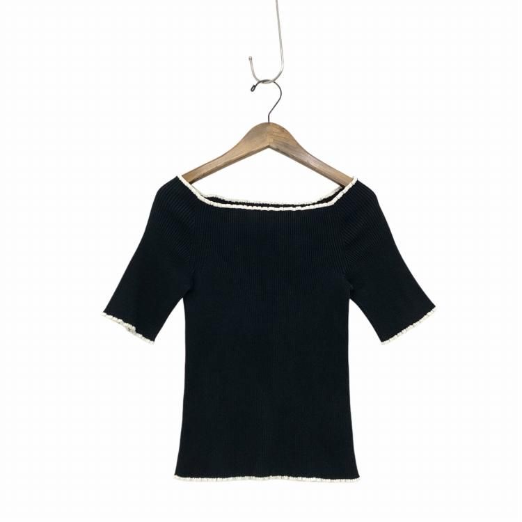 ADEAM フォクシー プルオーバー ニットトップス Aライン ドッキング ADEAM フォクシー プルオーバー ニットトップス Aライン