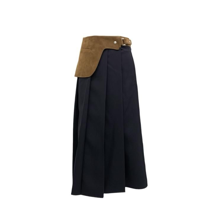 THE RERACS  饯 ASYMMETRY BIG PLEATS FLAP SKIRT ӥåץ꡼ĥ 36 23SS-RESK-147L
