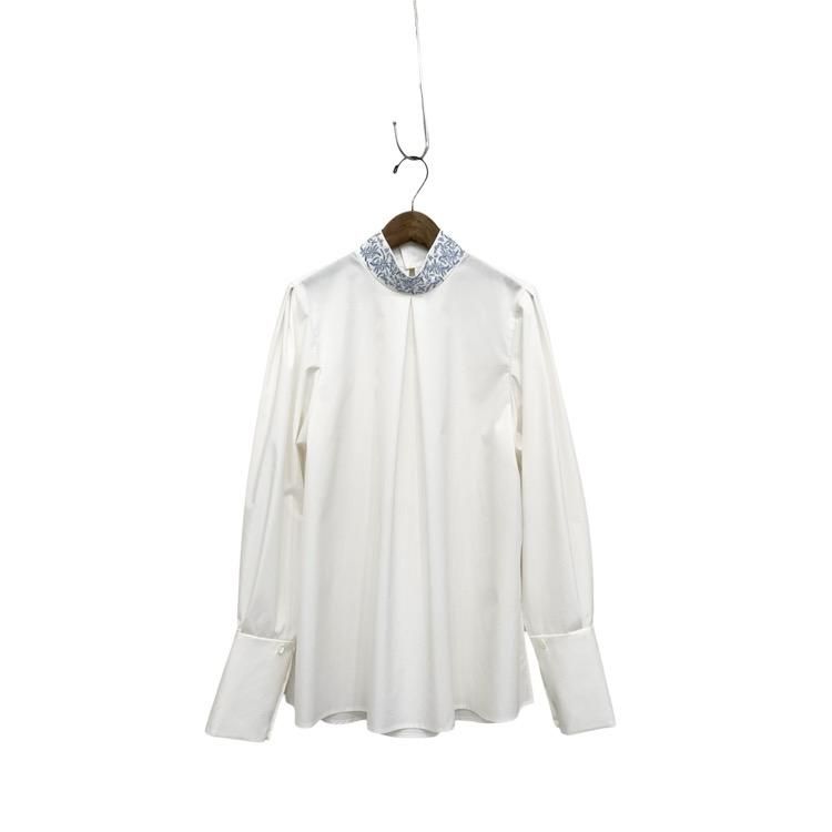 deres ǥ쥹 Valentina blooming embroidery blouse ɽߥ֥饦 ۥ磻ȡߥ֥롼 F DER24SS-SH-003