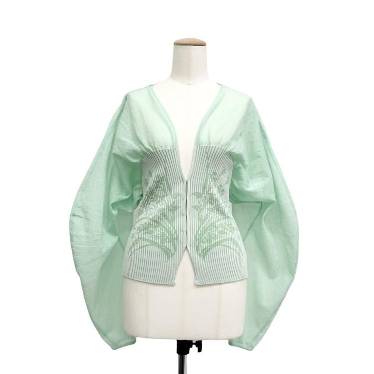 Mame Kurogouchi ޥ᥯ Sheer Rounded Sleeve Knitted Cardigan ꡼֥ǥ 2
