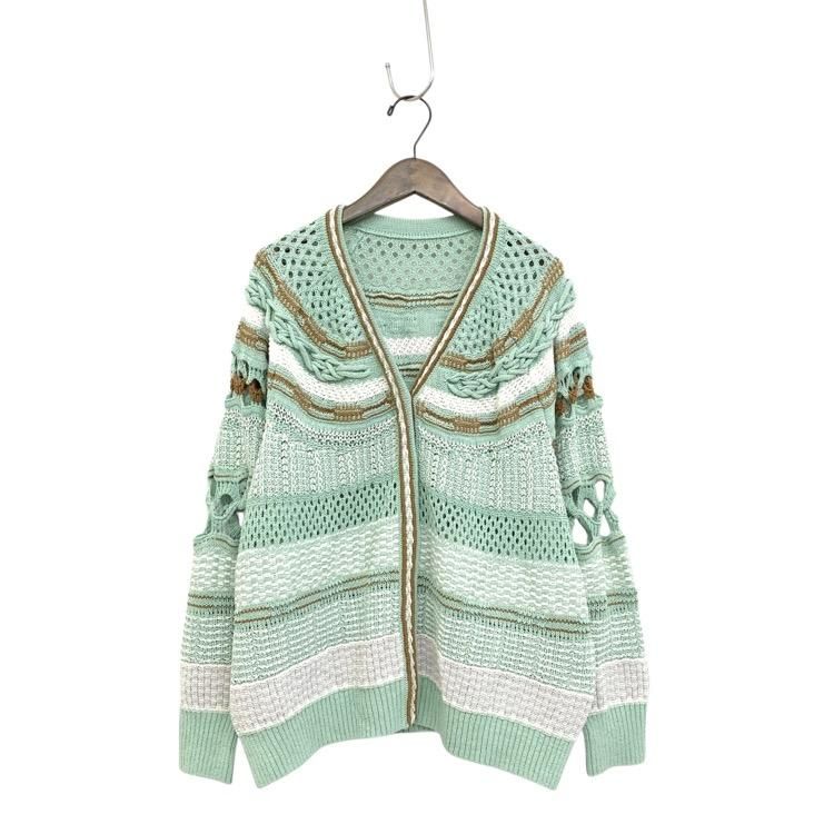 Mame Kurogouchi ޥ᥯ Bamboo Basket Pattern Knitted Cardigan ƥǥ MM23SS-KN035
