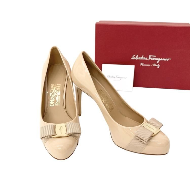 Salvatore Ferragamo ե饬 ץåȥե ѥץ PIMPA ѥƥȥ쥶 ܥ ١ 6.5
