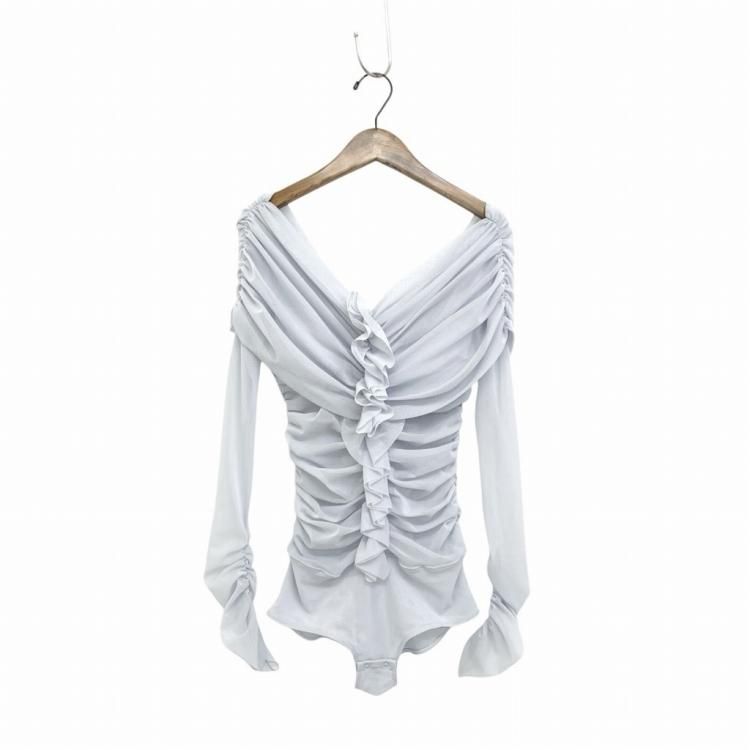 FETICO եƥ TULLE FRILLED BODYSUIT 塼եܥǥ 饤ȥ֥롼 1 FTC252-0402