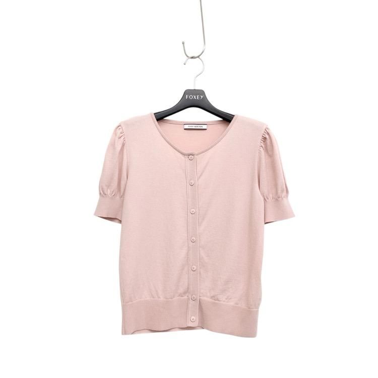 美品 FOXEY フォクシー Vネックニット トップスカットソー 38