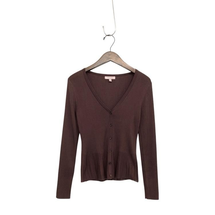 TOCCA ȥå AJISAI CARDIGAN ˥å ǥ ֥饦 XS KRTOBM0310