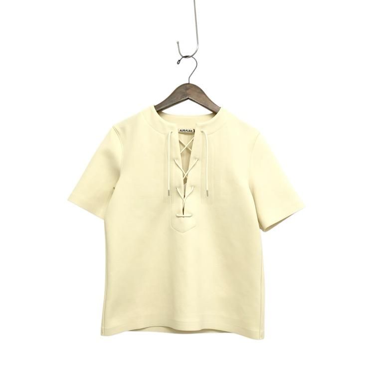 AURALEE ꡼ WETSUIT JERSEY LACE UP TEE 졼åT åȥ  1 A25SP02WJ
