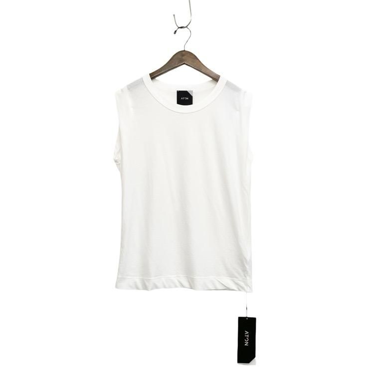 ATON ȥ FRESCA SINGLE JERSEY TANK TOP 󥯥ȥå Ρ֥åȥ ۥ磻 01 KKAGKM0400