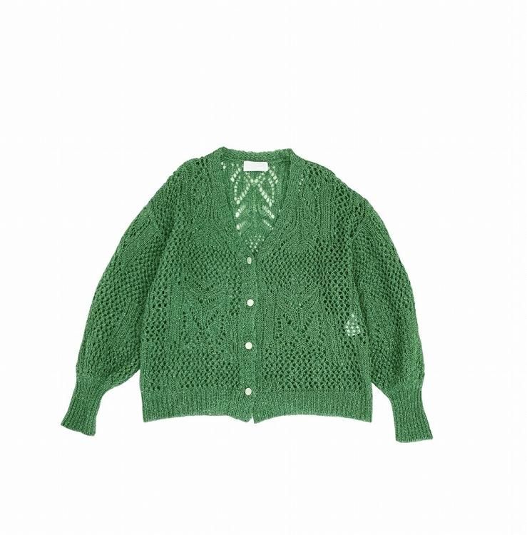Mame Kurogouchi ޥ᥯ Botanical Pattern Knitted Lame Cardigan ᥫǥ MM22PS-KN732