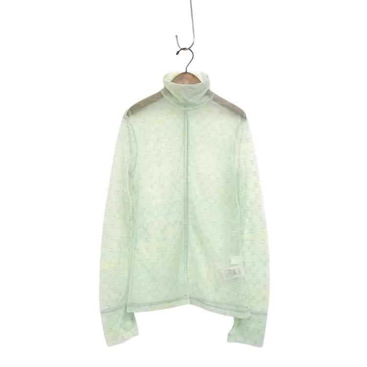 Mame Kurogouchi ޥ᥯ Marble Printed Plaid Sheer High Neck Top ȥåץ4 MM23SS-JS020