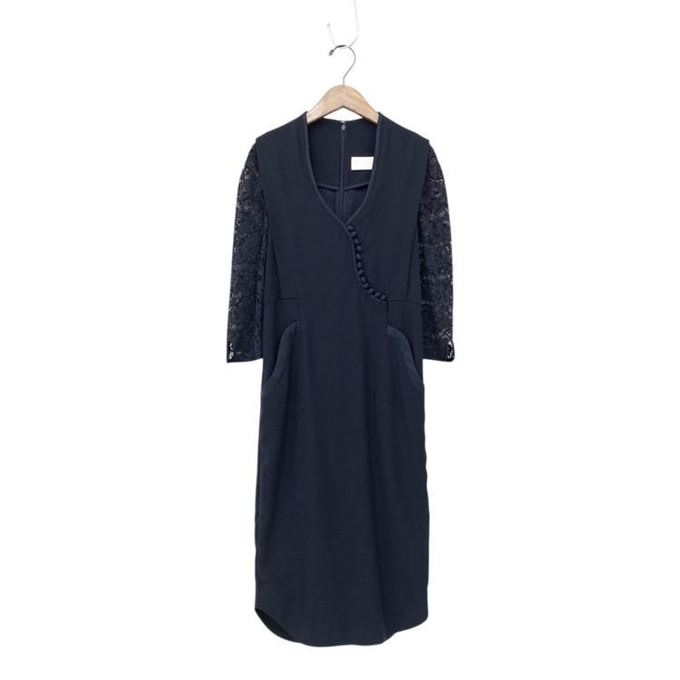 Mame Kurogouchi ޥ  Lace Sleeve Dress 졼꡼ ԡ ͥӡ 2 MM16AW-DR075