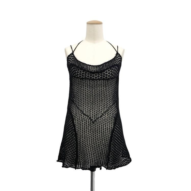 <img class='new_mark_img1' src='https://img.shop-pro.jp/img/new/icons11.gif' style='border:none;display:inline;margin:0px;padding:0px;width:auto;' />FETICO եƥ LACE KNIT SLIP DRESS 졼˥åȥåץɥ쥹 ߥ˥ԡ 2 FTC252-0715