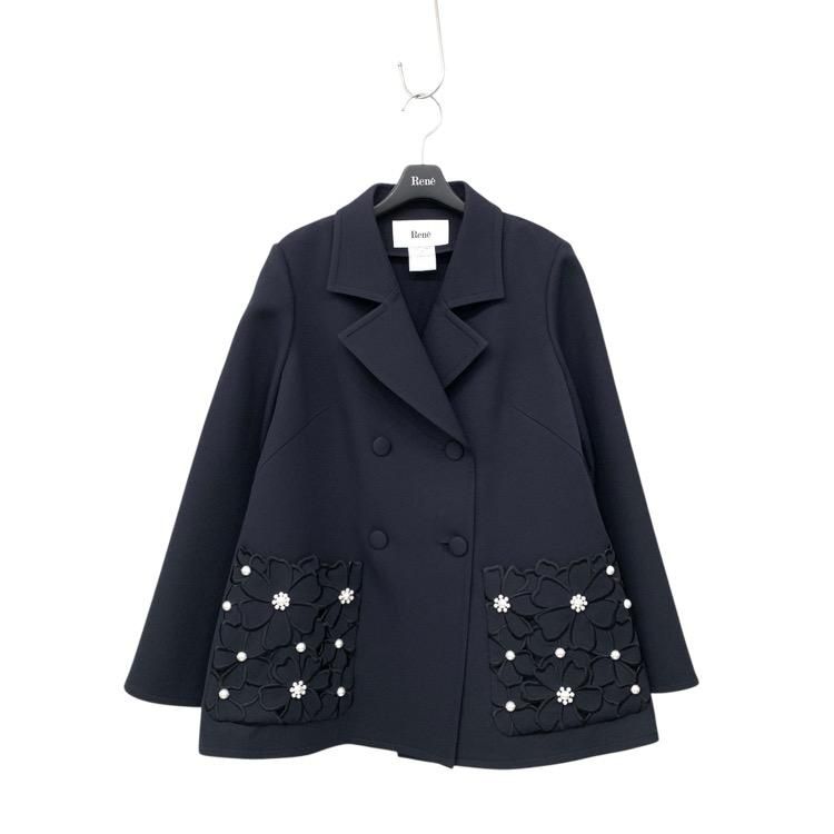 【Rene】ルネ ブルゾン ネイビー 36size 美品 Rene ルネ アウターのリサイクル・中古品の通販