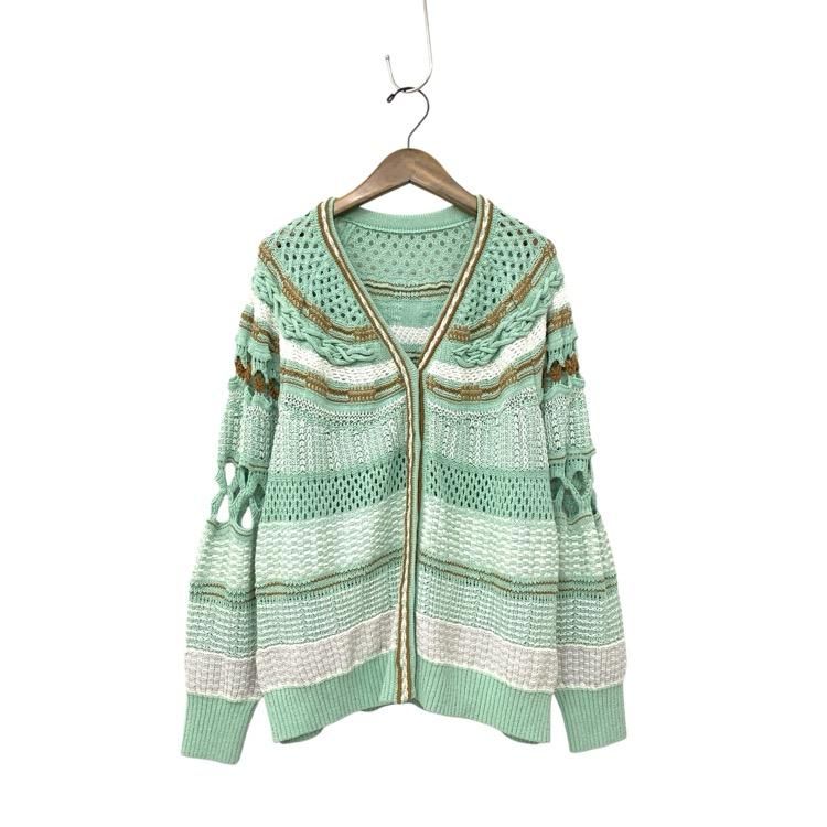 <img class='new_mark_img1' src='https://img.shop-pro.jp/img/new/icons11.gif' style='border:none;display:inline;margin:0px;padding:0px;width:auto;' />Mame Kurogouchi ޥ᥯ Bamboo Basket Pattern Knitted Cardigan ƥǥ MM23SS-KN035