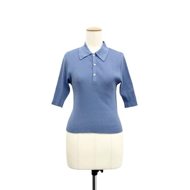 AURALEE ꡼ GIZA HIGH GAUGE RIB KNIT POLO ϥ֥˥åȥݥ 1 A24SP01HR
