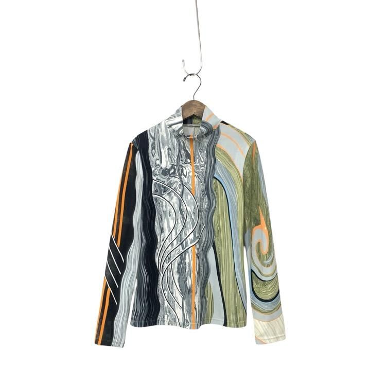 <img class='new_mark_img1' src='https://img.shop-pro.jp/img/new/icons11.gif' style='border:none;display:inline;margin:0px;padding:0px;width:auto;' />Mame Kurogouchi ޥ᥯ Marble Print Jersey top ޡ֥ץȥåȥ 1 MM21FW-JS005WH