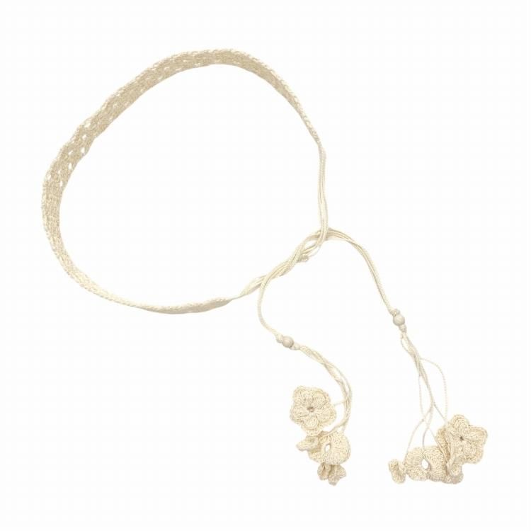 未使用 mame kurogouchi マメクロゴウチ マメ レザー ベルト Mame Kurogouchi マメクロゴウチ Hand Crocher Belt With Botanical