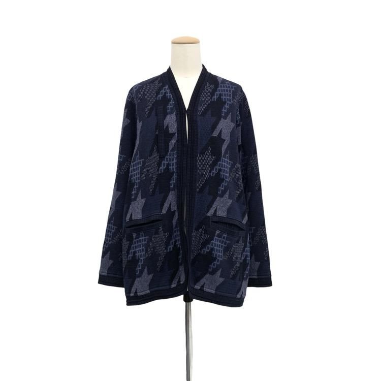 Mame Kurogouchi マメクロゴウチ Houndstooth Knitted Jacket