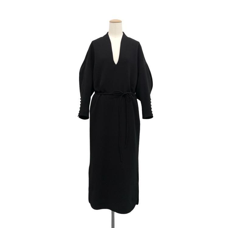 Mame Kurogouchi ޥ᥯ Volume Sleeves V-Neck Dress ܥ塼ॹ꡼֥ɥ쥹 2 MM19AW-DR709