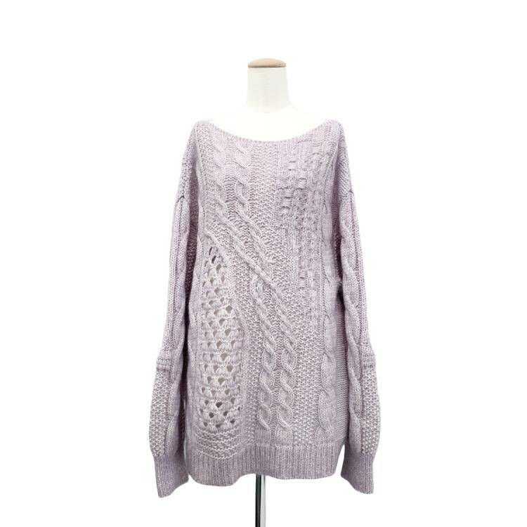 Mame Kurogouchi ޥ᥯ Multi-Pattern Cable Knitted Sweater ֥  2 MM21FW-KN503