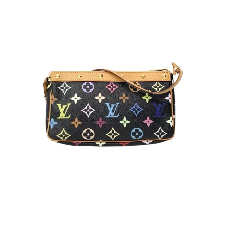 LVルイ・ヴィトンLouis Vuittonマルチカラーアクセサリーポーチ黒 LOUIS VUITTON ルイ・ヴィトン アクセサリーポーチ マルチカラー