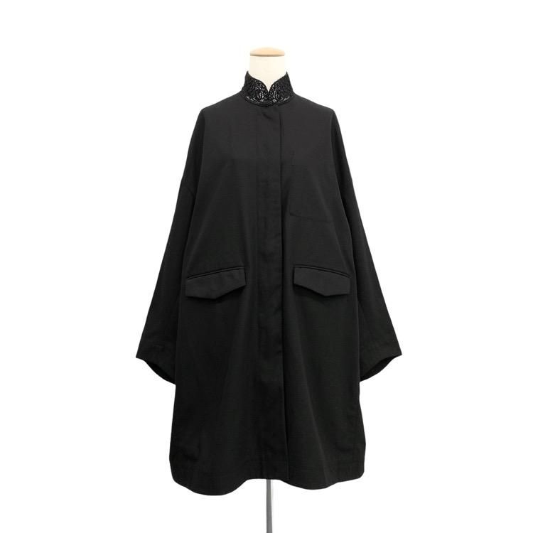 Mame Kurogouchi ޥ᥯ Cording Embroidery Detail Cotton Over Size Coat  1 MM24SS-CO064