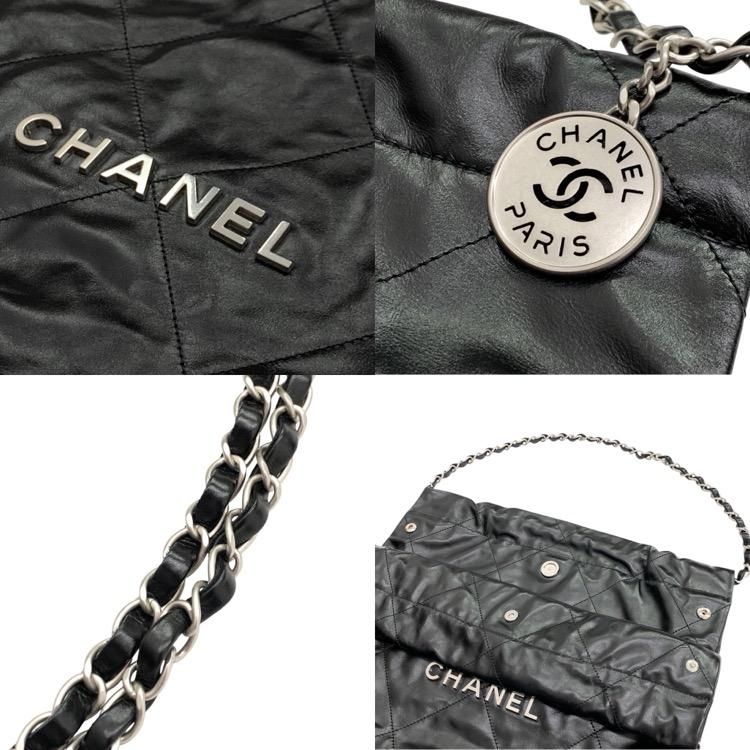 CHANEL シャネル 22 チェーンショルダー バッグ シャイニー