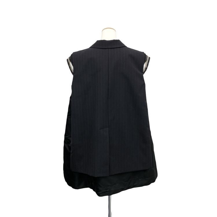 sacai サカイ Chalk Stripe Vest チョークストライプベスト ジレ