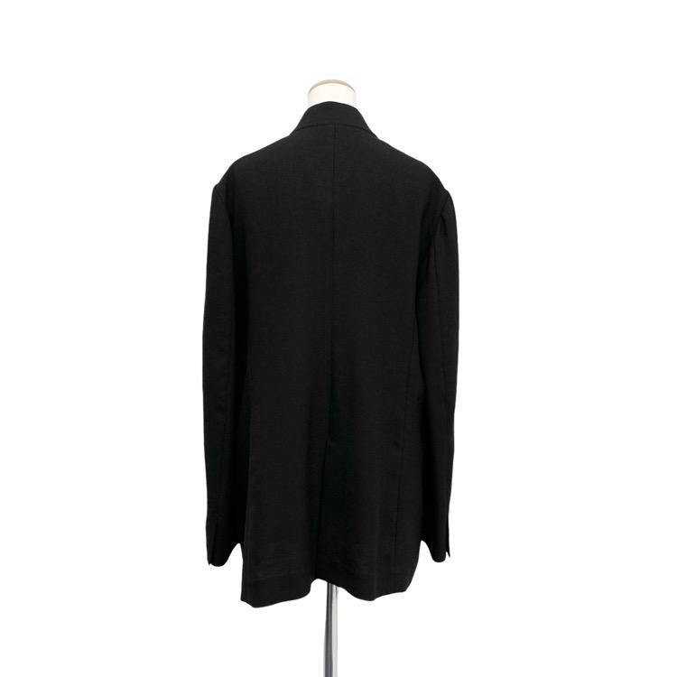 【サイズ3】マメクロゴウチ 美術館ジャケット ブラック Viscose Rayon Floral Jacquard