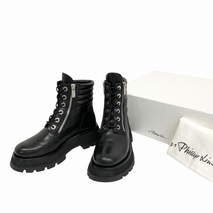 未使用級】フェラガモ ブラック キャップトゥ サイドジップブーツ 24.5