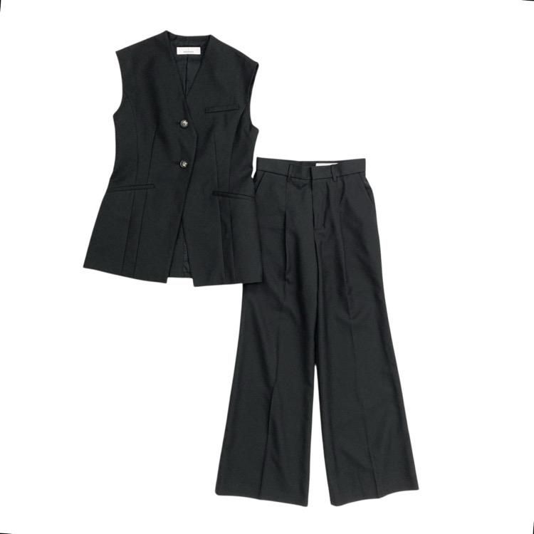 AKIRANAKA ʥ THE TOKYO V Neck Gilet/Straight Flare Pants ٥ȥѥ åȥå
