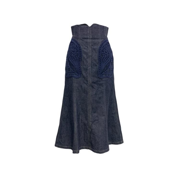 <img class='new_mark_img1' src='https://img.shop-pro.jp/img/new/icons11.gif' style='border:none;display:inline;margin:0px;padding:0px;width:auto;' />Mame Kurogouchi ޥ᥯ Cord Embroidery Detail Denim Skirt ɽ ǥ˥ॹ 1 MM24FW-SK092