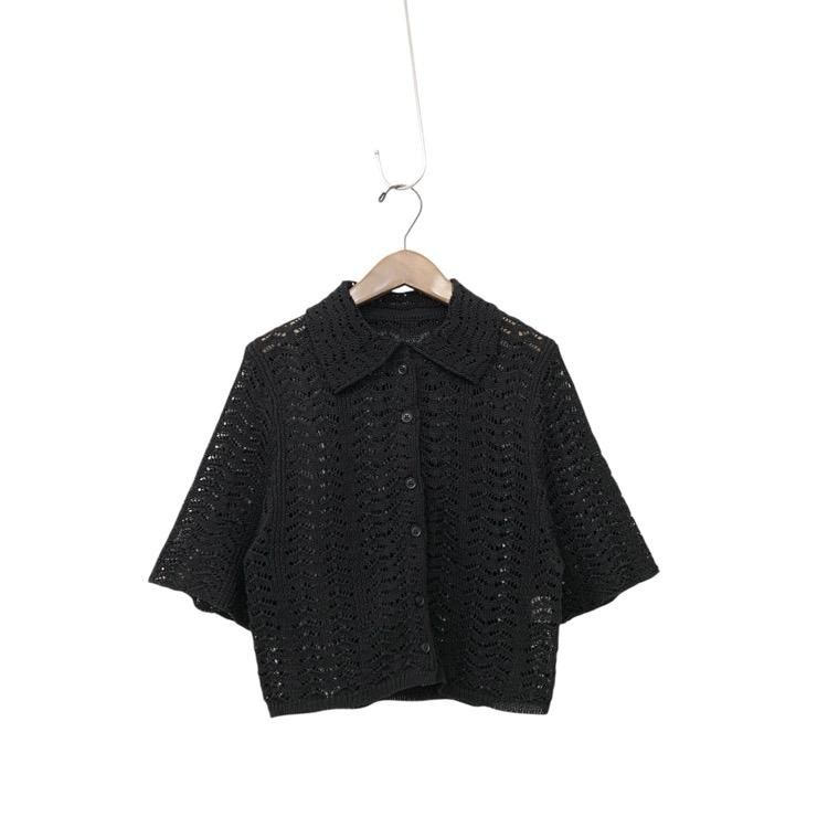 <img class='new_mark_img1' src='https://img.shop-pro.jp/img/new/icons30.gif' style='border:none;display:inline;margin:0px;padding:0px;width:auto;' />TODAYFUL ȥǥե Lace Knit Shirts ƩԤߥ졼˥åȥ ֥å F 12210503