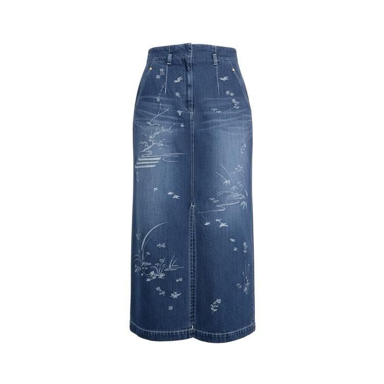 <img class='new_mark_img1' src='https://img.shop-pro.jp/img/new/icons11.gif' style='border:none;display:inline;margin:0px;padding:0px;width:auto;' />Mame Kurogouchi ޥ᥯ Nature Pattern Jacquard Denim Skirt Ļǥ˥ॹ 3 MM25SS-SK059