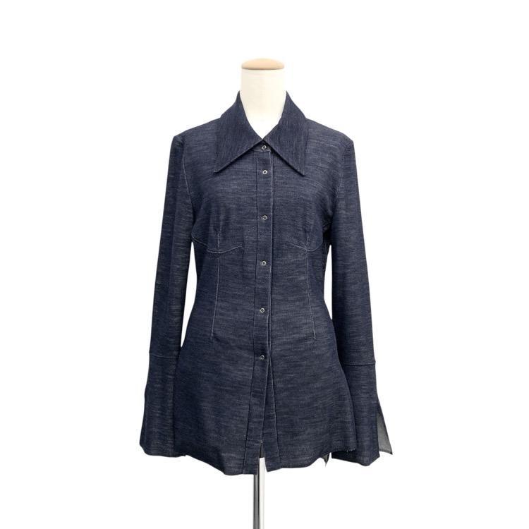 <img class='new_mark_img1' src='https://img.shop-pro.jp/img/new/icons11.gif' style='border:none;display:inline;margin:0px;padding:0px;width:auto;' />Mame Kurogouchi ޥ᥯ Wool blend Reversible-Jersey Shirt 㡼 2 MM24FW-JS074