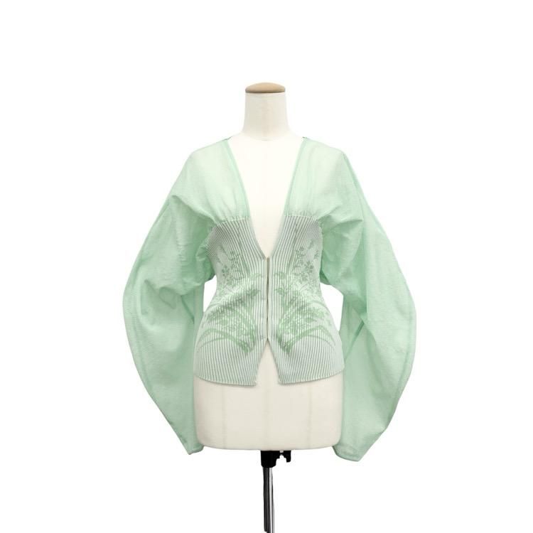 <img class='new_mark_img1' src='https://img.shop-pro.jp/img/new/icons11.gif' style='border:none;display:inline;margin:0px;padding:0px;width:auto;' />Mame Kurogouchi ޥ᥯ Sheer Rounded Sleeve Knitted Cardigan ǥ ꡼ 2