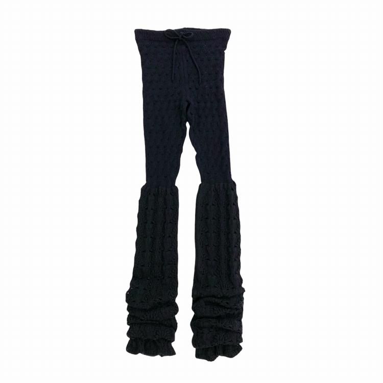 <img class='new_mark_img1' src='https://img.shop-pro.jp/img/new/icons11.gif' style='border:none;display:inline;margin:0px;padding:0px;width:auto;' />Mame Kurogouchi ޥ᥯ Openwork Pattern Knitted Loose Leggings ˥åȥ쥮 MM24FW-AC312