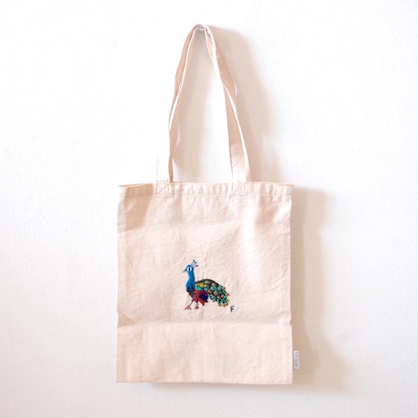 鳥の刺繍が美しい、ilo itooの布バッグS- Kinth Life Store