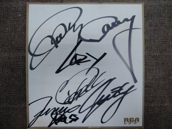 LAZY レイジー サイン色紙 （影山ヒロノブ、高崎晃、井上俊次