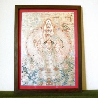 チベット　観音菩薩のタンカ　仏画　額入り 楽天市場】◇六字咒観音菩薩タンカ／仏画／チベット-A2 : PEMA NIMA