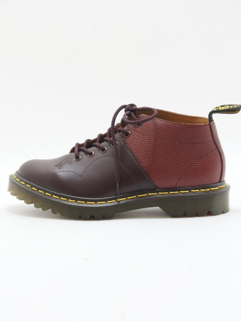 Engineered Garments エンジニアドガーメンツ × Dr. Martens ドクターマーチン - Church Lace Low  Boot - Scotch Grain Combo - Burgundy