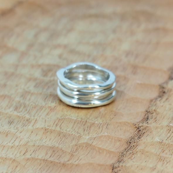 JILL PLATNER wavy stack ring-set of 3 set of3