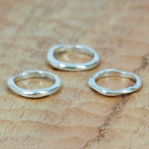 JILL PLATNER wavy stack ring-set of 3 set of3