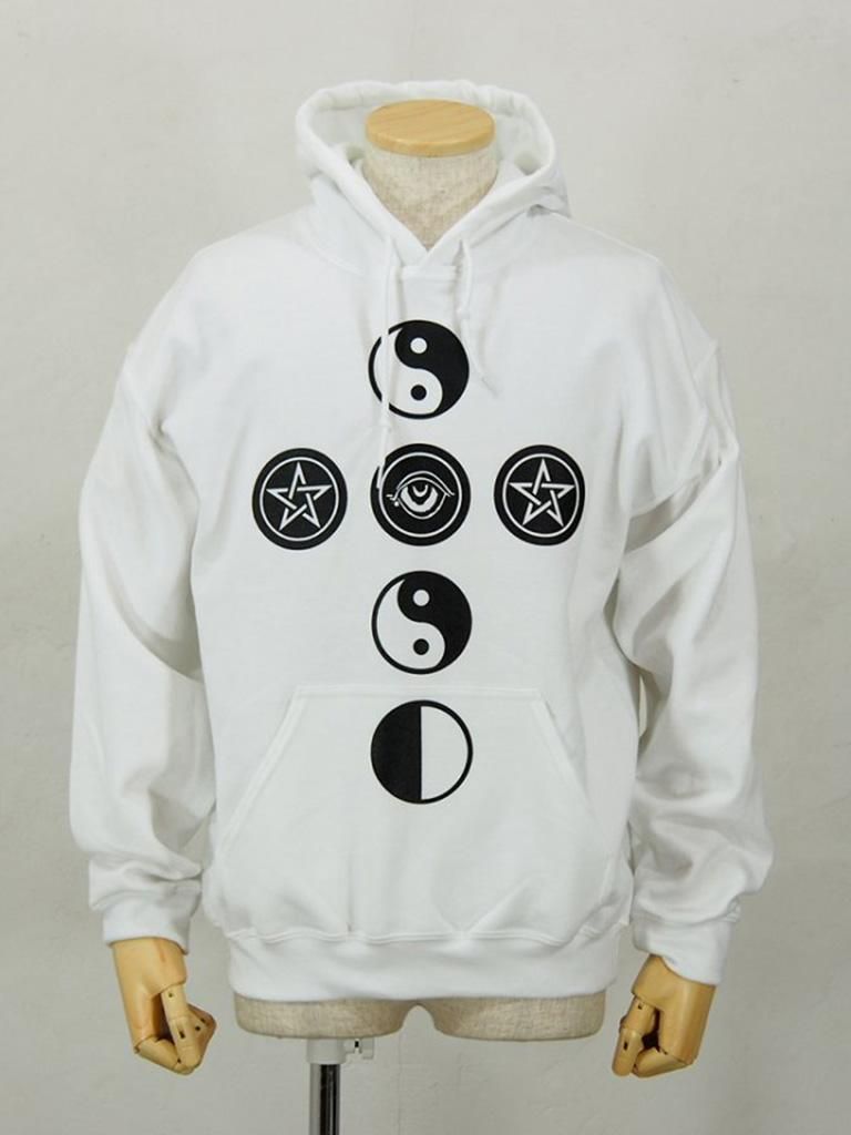 Dead Feelings デッドフィーリングス - Pullover Hoody - Cross - White