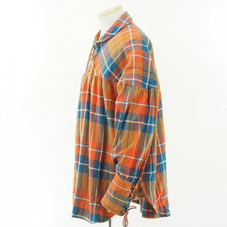 AiE  - String Smock - Plaid Flannel - Orange/Blue