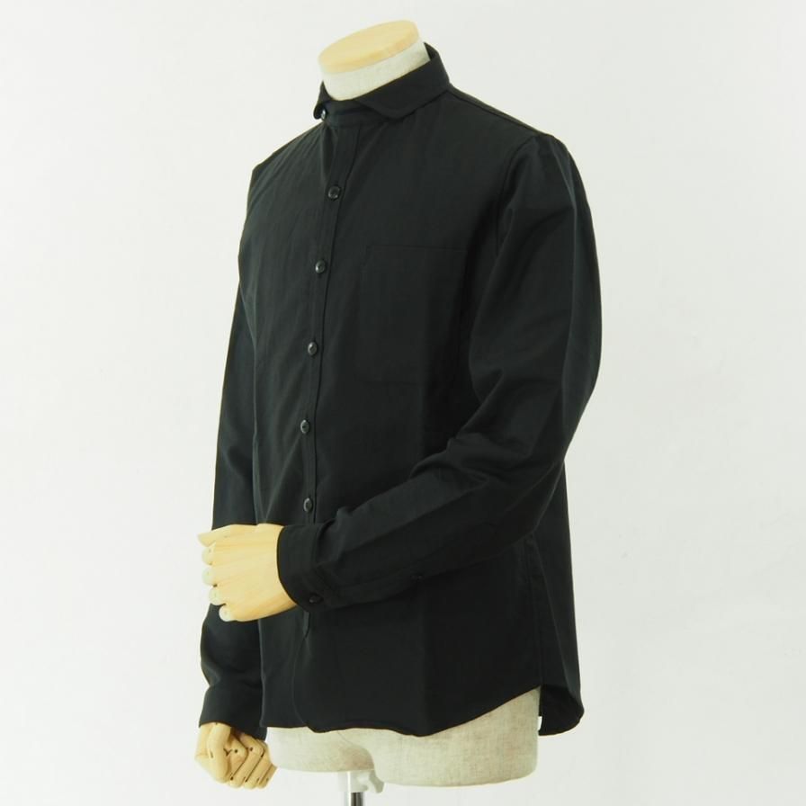 gorouta - Short Round Coller Shirt - Black