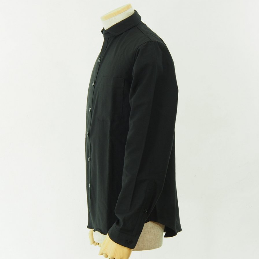 gorouta - Short Round Coller Shirt - Black
